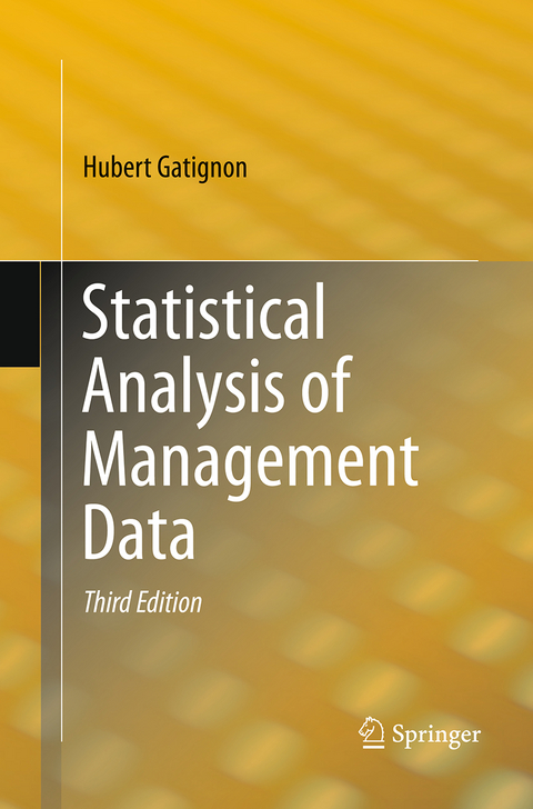 Statistical Analysis of Management Data - Hubert Gatignon