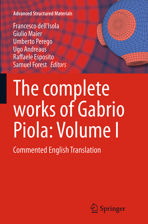 The complete works of Gabrio Piola: Volume I - 