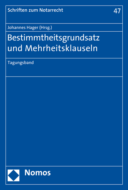 Bestimmtheitsgrundsatz und Mehrheitsklauseln - 