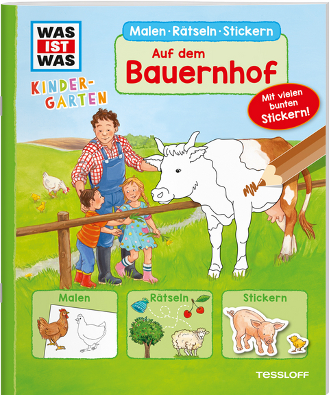 WAS IST WAS Kindergarten Malen Rätseln Stickern Auf dem Bauernhof - Ida Schuhmann