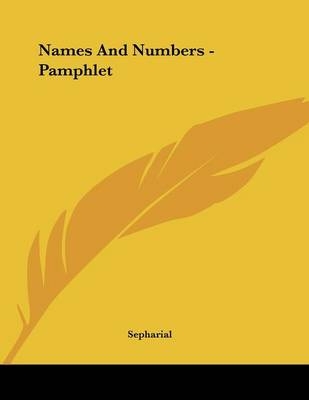 Names And Numbers - Pamphlet -  Sepharial