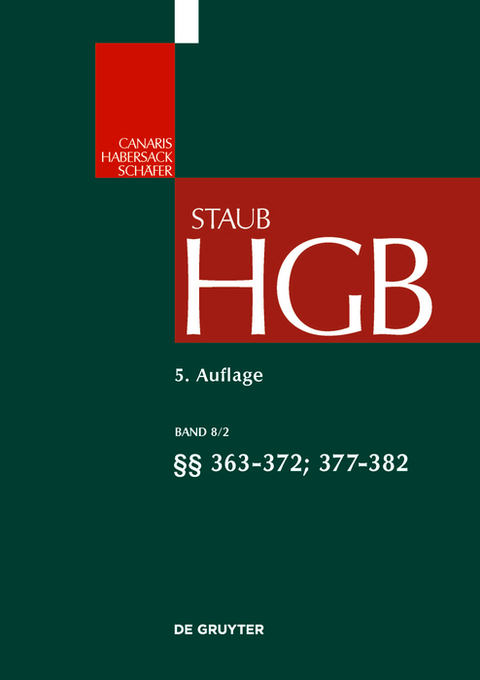 Handelsgesetzbuch / §§ 363-372; 377-382 - 