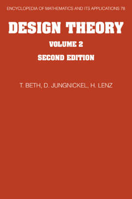 Design Theory: Volume 2 - Thomas Beth, D. Jungnickel, H. Lenz