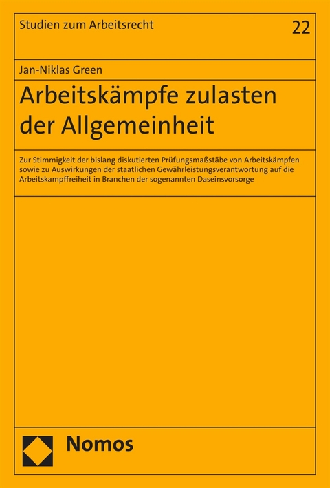 Arbeitskämpfe zulasten der Allgemeinheit - Jan-Niklas Green