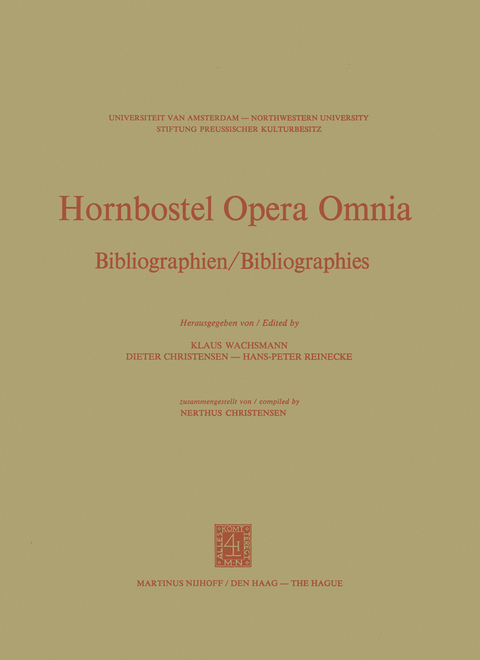 Hornbostel Opera Omnia - 