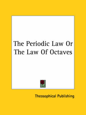 The Periodic Law Or The Law Of Octaves - 