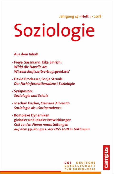 Soziologie 1/2018 - 