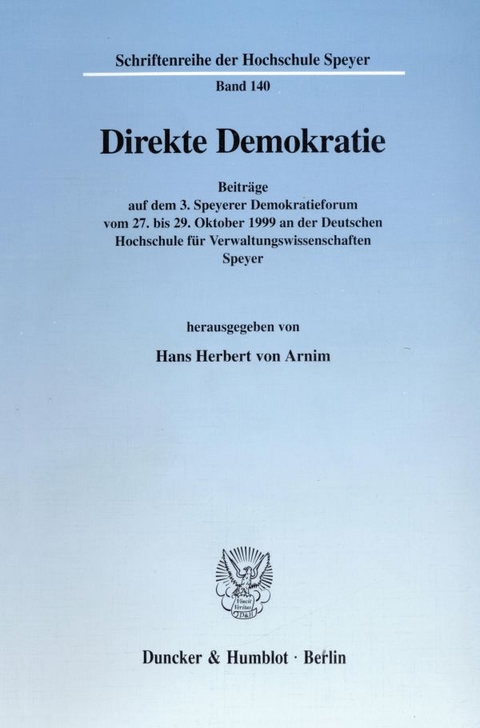 Direkte Demokratie. - 