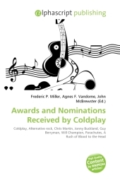 Awards and Nominations Received by Coldplay - 