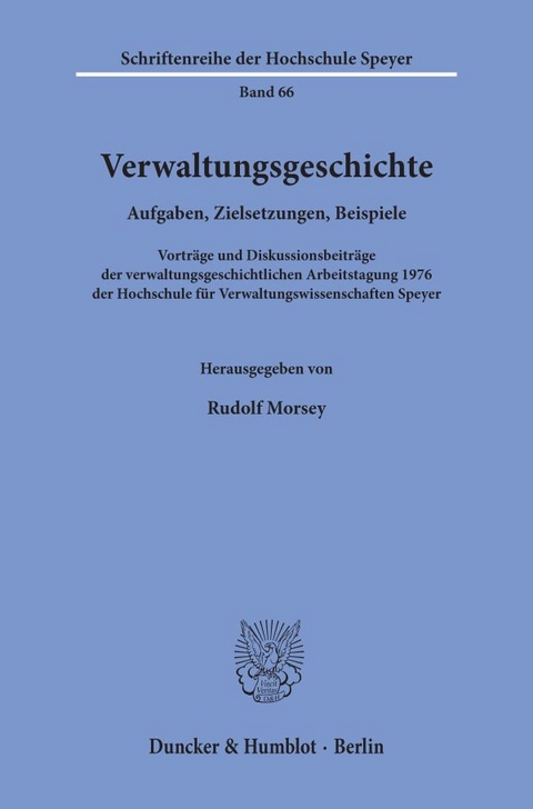 Verwaltungsgeschichte. - 