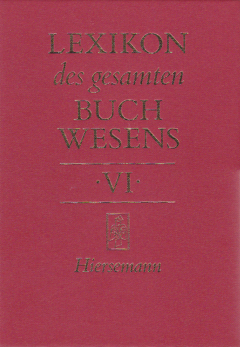 Lexikon des gesamten Buchwesens - 