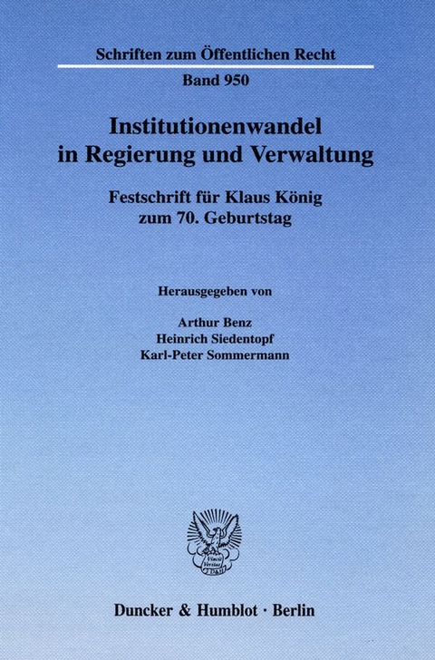 Institutionenwandel in Regierung und Verwaltung. - 