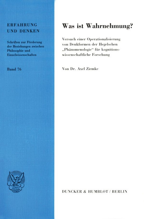 Was ist Wahrnehmung? - Axel Ziemke