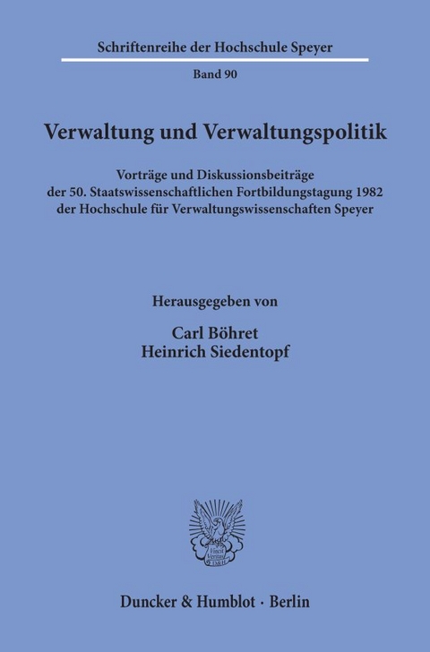 Verwaltung und Verwaltungspolitik. - 