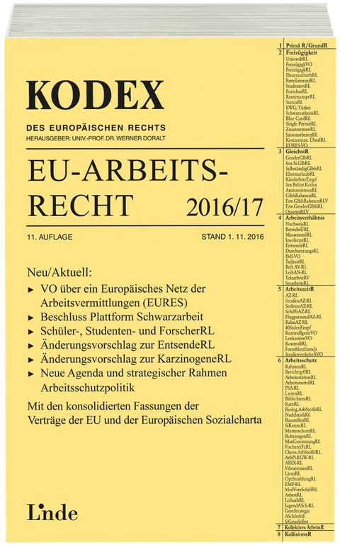 KODEX EU-Arbeitsrecht 2016/17 - Robert Murr, Silvia Rosoli