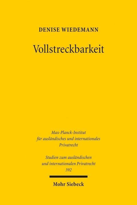 Vollstreckbarkeit -  Denise Wiedemann