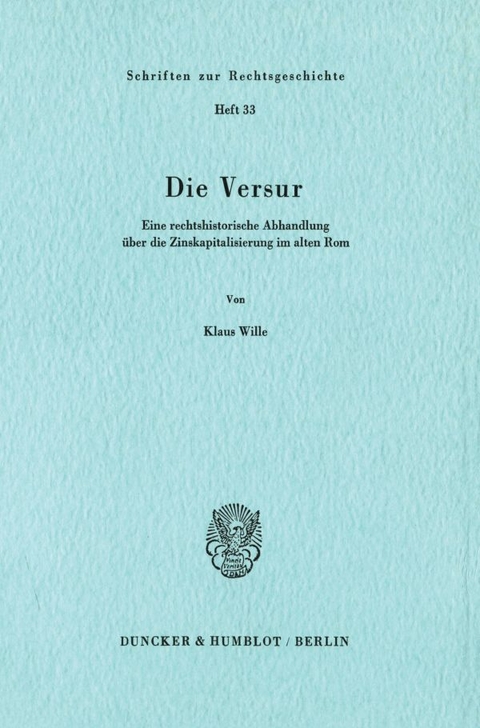 Die Versur. - Klaus Wille