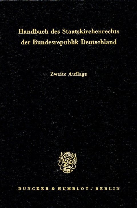 Handbuch des Staatskirchenrechts der Bundesrepublik Deutschland. 2 Bände. - 