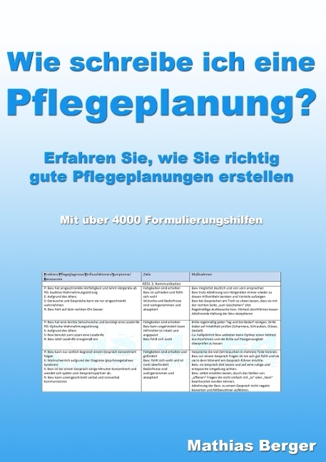 Wie schreibe ich eine Pflegeplanung - Mathias Berger