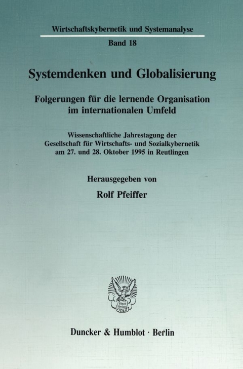 Systemdenken und Globalisierung. - 