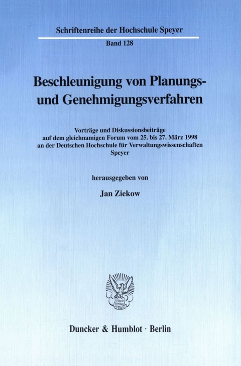 Beschleunigung von Planungs- und Genehmigungsverfahren. - 