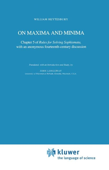 On Maxima and Minima -  William Heytesbury