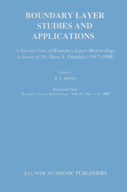 Boundary Layer Studies and Applications - 