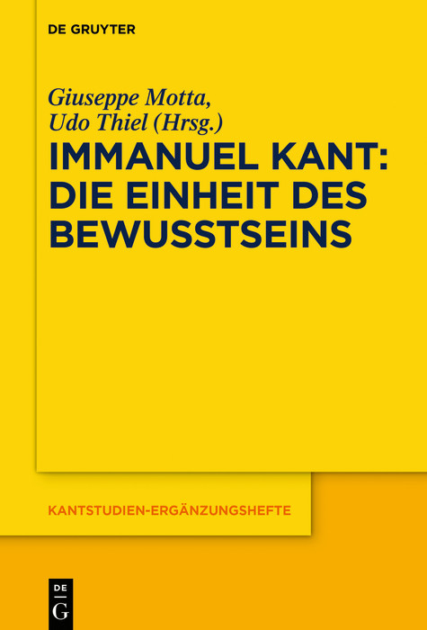 Immanuel Kant - Die Einheit des Bewusstseins - 