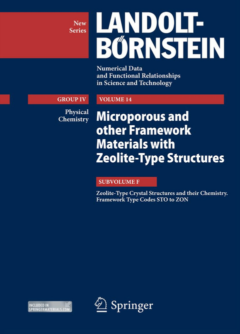 Zeolite-Type Crystal Structures and their Chemistry. Framework Type Codes STO to ZON - 