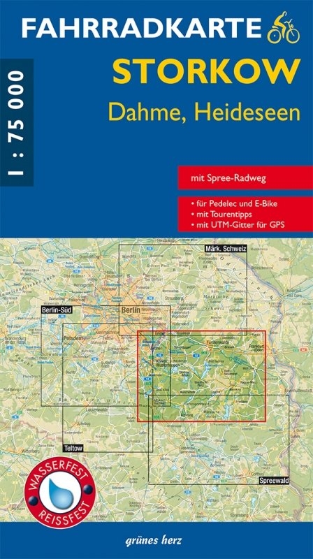 Fahrradkarte Storkow, Dahme, Heideseen
