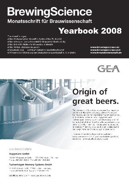 BrewingScience - Monatsschrift für Brauwissenschaft Yearbook 2008 - 