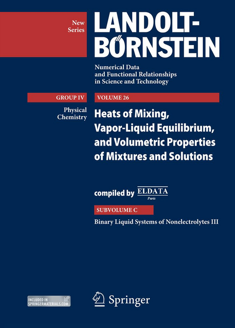 Binary Liquid Systems of Nonelectrolytes III - Ivan Cibulka, Jean-Claude Fontaine, Henry V. Kehiaian, K. Sosnkowska-Kehiaian