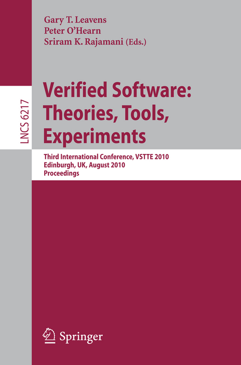 Verified Software: Theories, Tools, Experiments - 