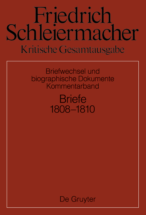 Briefwechsel 1808-1810 - Sarah Schmidt