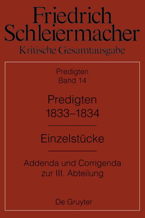 Predigten 1833-1834 - 