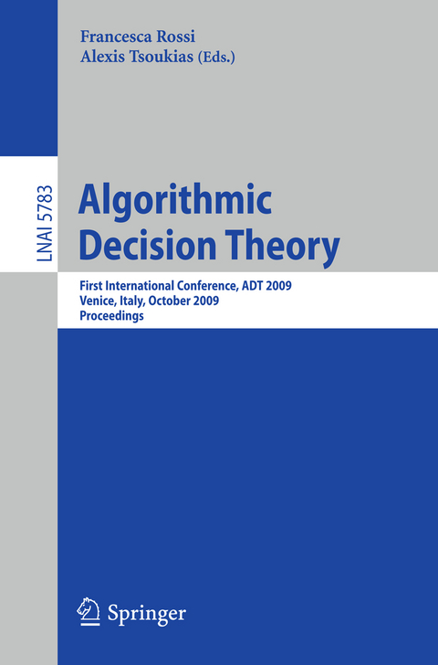 Algorithmic Decision Theory - 