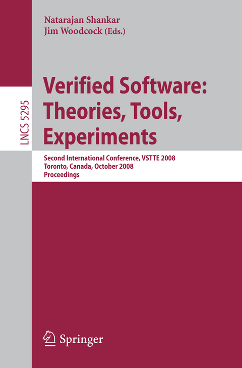 Verified Software: Theories, Tools, Experiments - 