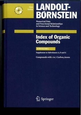 Compounds with 1 to 7 Carbon Atoms (Supplement to Subvolume A, D and G) - C. Bauhofer, G. Peters