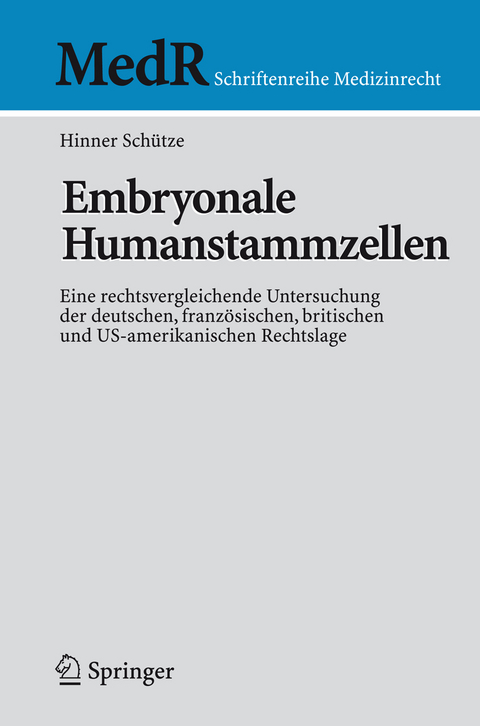 Embryonale Humanstammzellen - Hinner Schütze