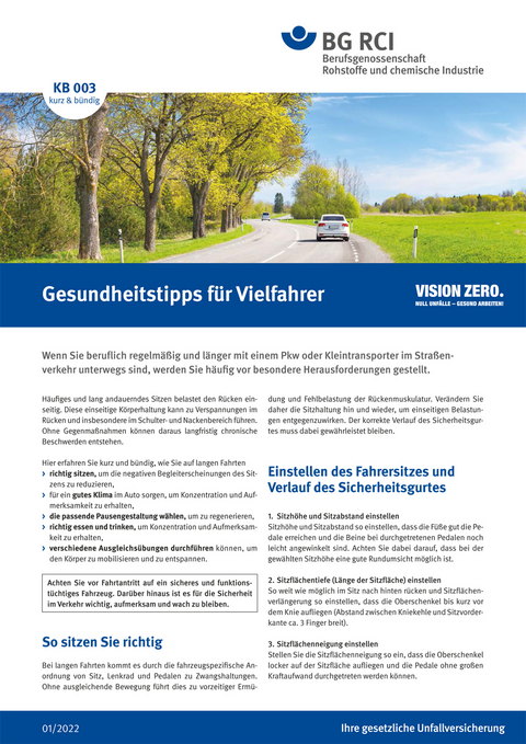 KB 003 Gesundheitstipps für Vielfahrer