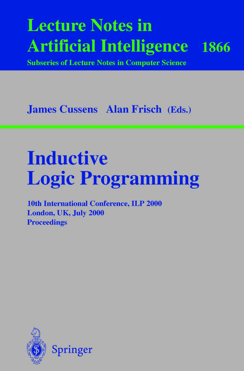 Inductive Logic Programming - 