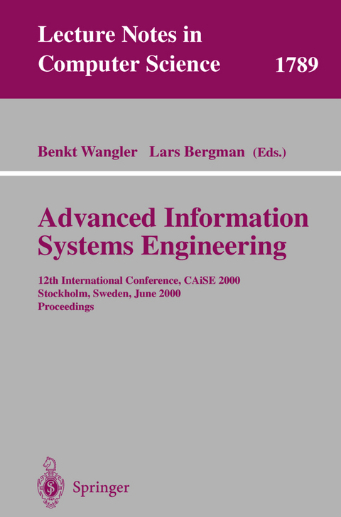 Advanced Information Systems Engineering - 