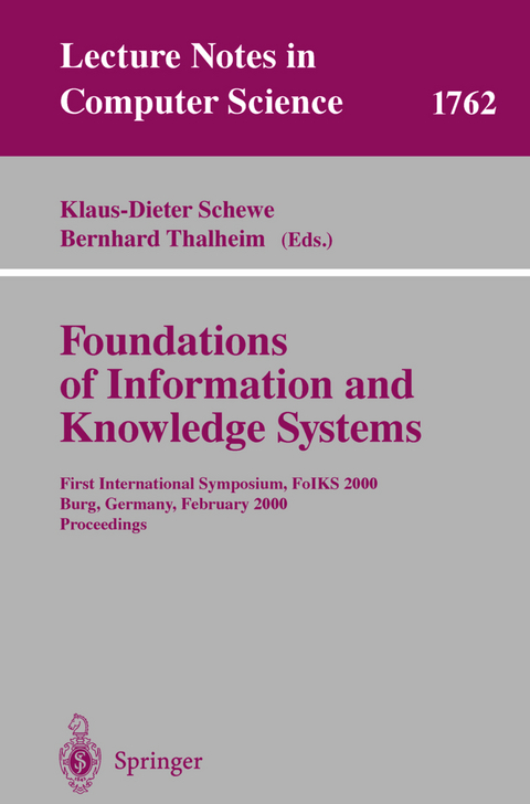 Foundations of Information and Knowledge Systems - 