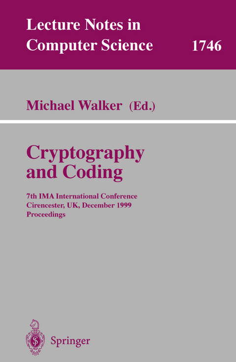 Cryptography and Coding - 