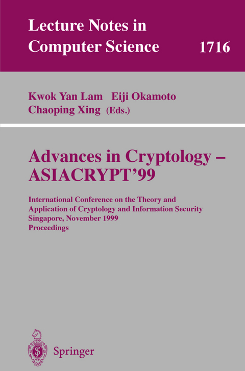 Advances in Cryptology - ASIACRYPT'99 - 