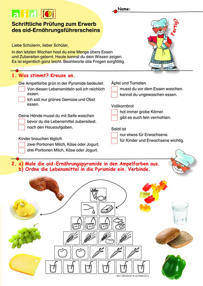 aid-Ernährungsführerschein - Prüfungsfragebogen im 10er Pack - Ingrid Brüggemann