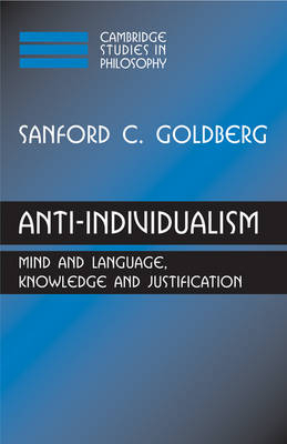 Anti-Individualism - Sanford C. Goldberg