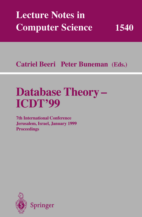 Database Theory - ICDT'99 - 