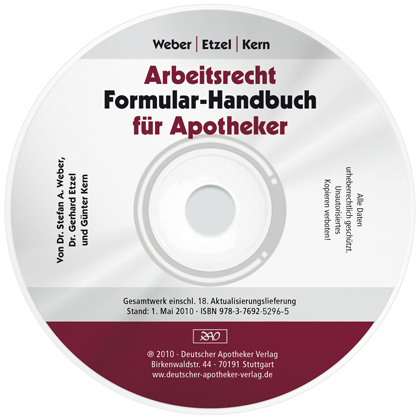 Arbeitsrecht für Apotheker - Stefan A. Weber, Gerhard Etzel, Günter Kern, Arnold Obermeier, Georg Wronka