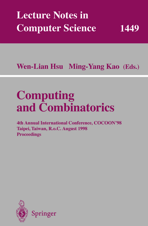 Computing and Combinatorics - 